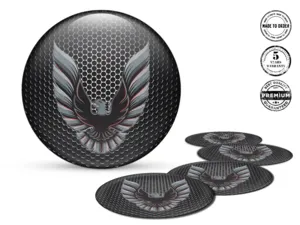 Pontiac Adesivo Silicone Stile Emblemi Cerchio Cupola
